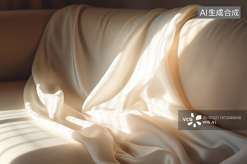 【AI数字艺术】家里床上枕头的特写镜头图片素材