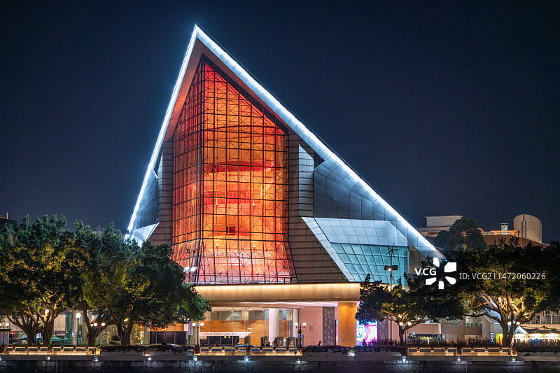 广州星海音乐厅夜景图片素材