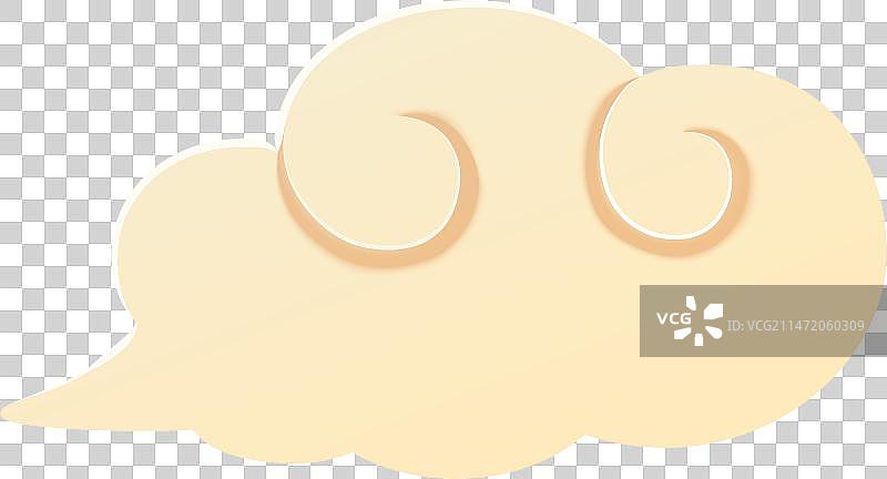 纸艺风格东方云图片素材