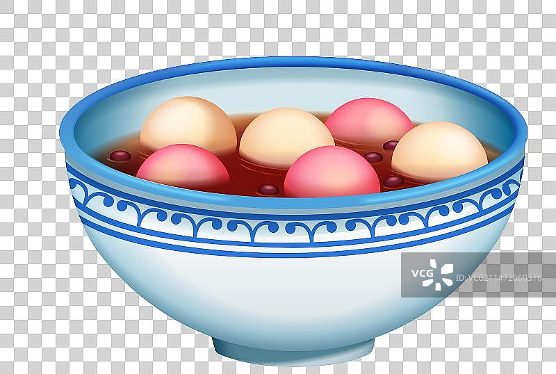 一碗红豆汤和饭团图片素材