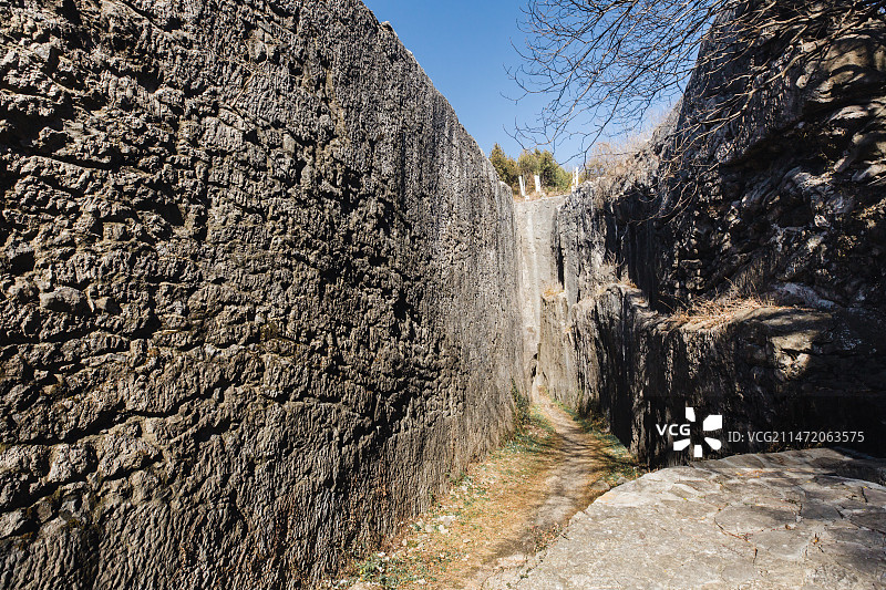 南京汤山的阳山碑材（明文化村）的碑座图片素材