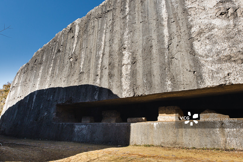 南京汤山的阳山碑材（明文化村）的碑身图片素材