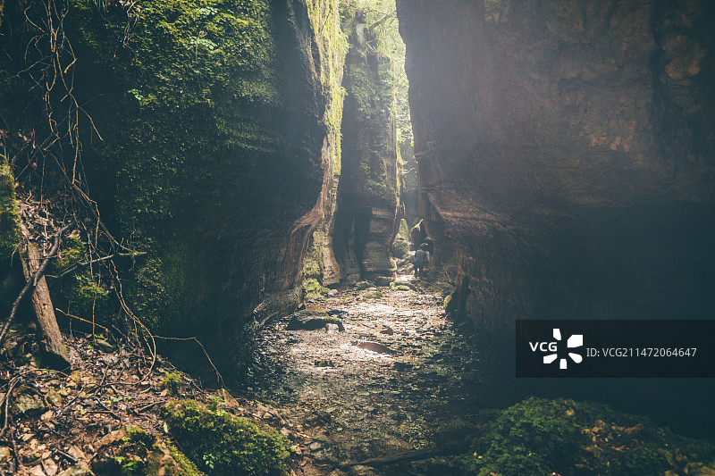 宁强不知名峡谷一线天图片素材