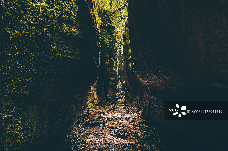 宁强不知名峡谷一线天图片素材