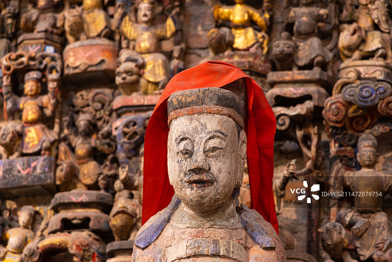 近代巴渝地区各种佛教道教民间木雕石雕艺术品图片素材