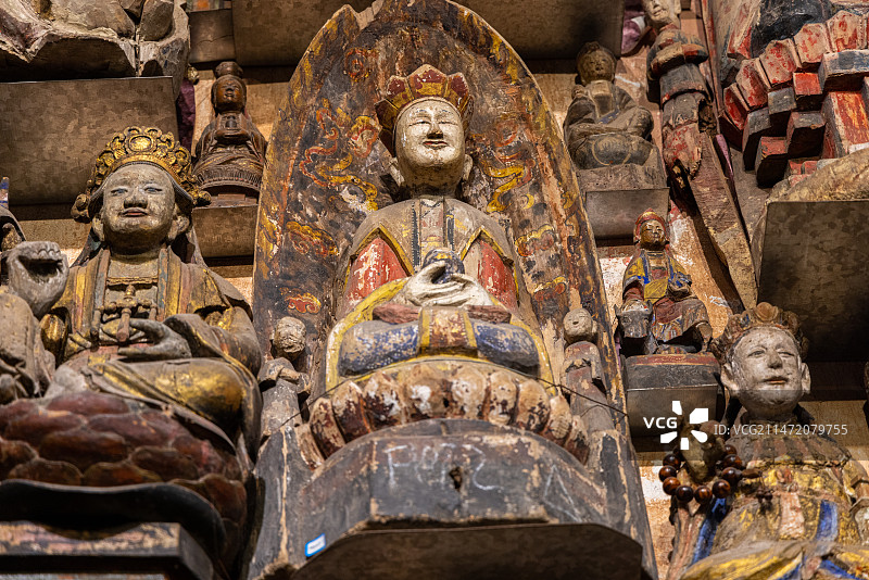 近代巴渝地区各种佛教道教民间木雕石雕艺术品图片素材