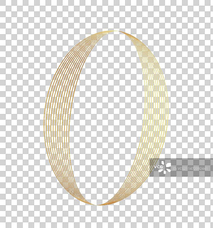 金色线性渐变艺术字阿拉伯数字图片素材