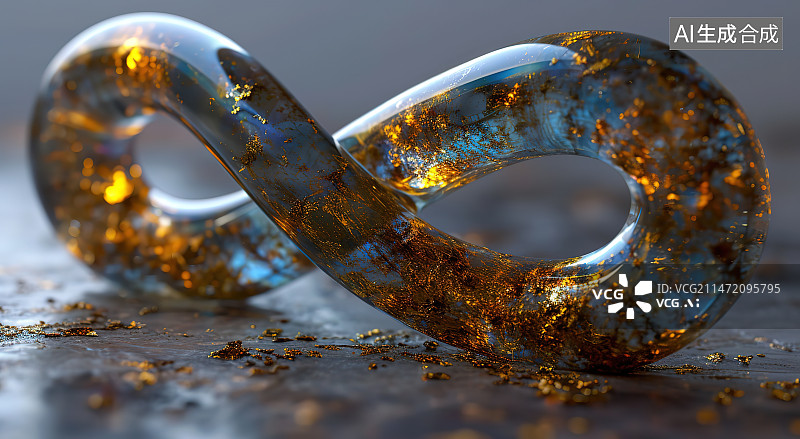 【AI数字艺术】桌子上的戒指特写镜头图片素材