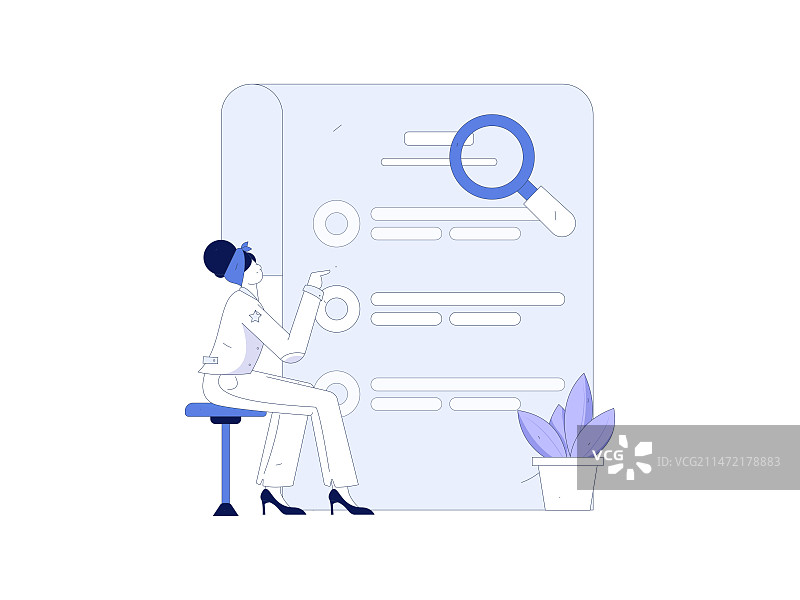 邀请好友进行问卷调查扁平矢量概念运营手绘插画图片素材