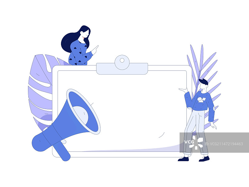 通知公告矢量创意扁平手绘插画图片素材