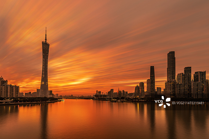 广州世界日落图片素材