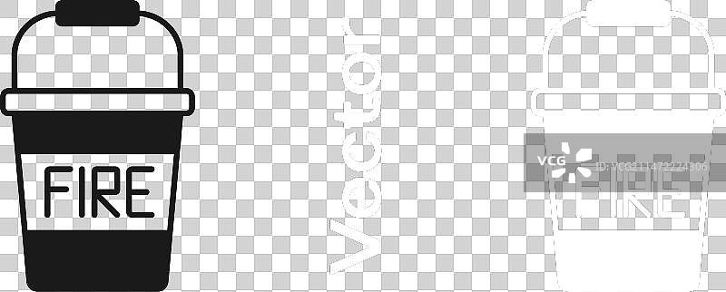 黑色消防桶图标图片素材