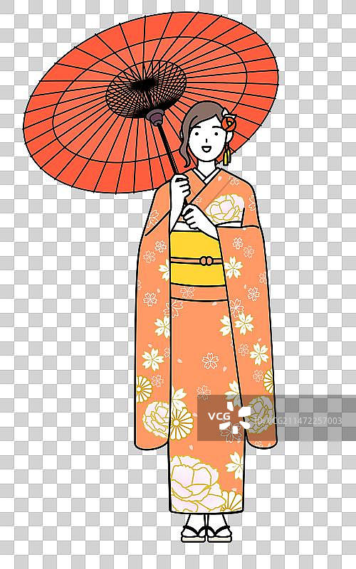 新年和成人节的初诣图片素材