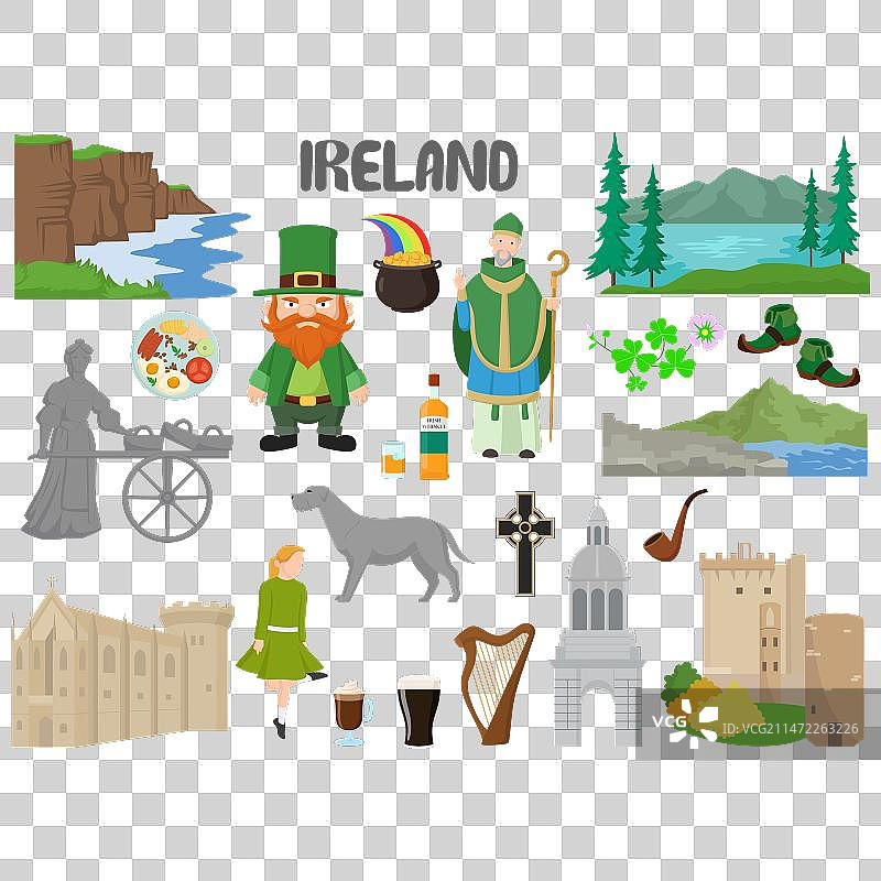 爱尔兰著名地标合集图片素材