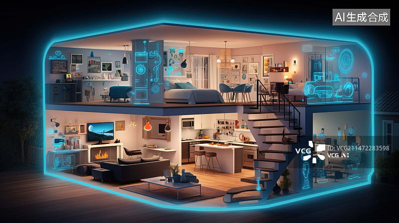 【AI数字艺术】全屋智能图片素材