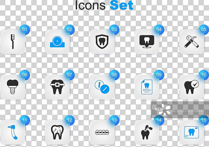 龋齿、牙钻与牙齿矫正器图片素材