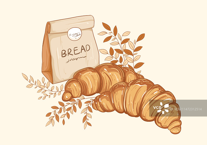 咖啡 面包图片素材