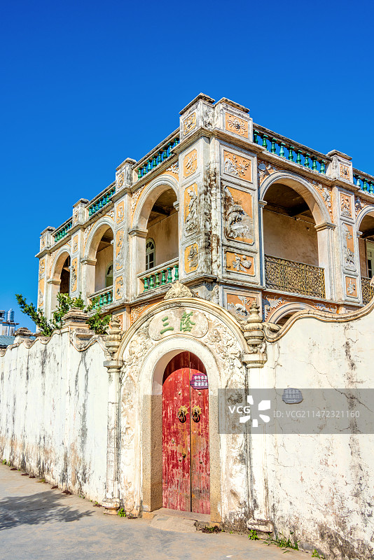 中国广东梅州大埔百侯古镇明清古建筑图片素材