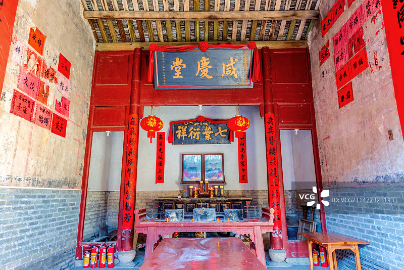 中国广东梅州大埔百侯古镇明清古建筑图片素材