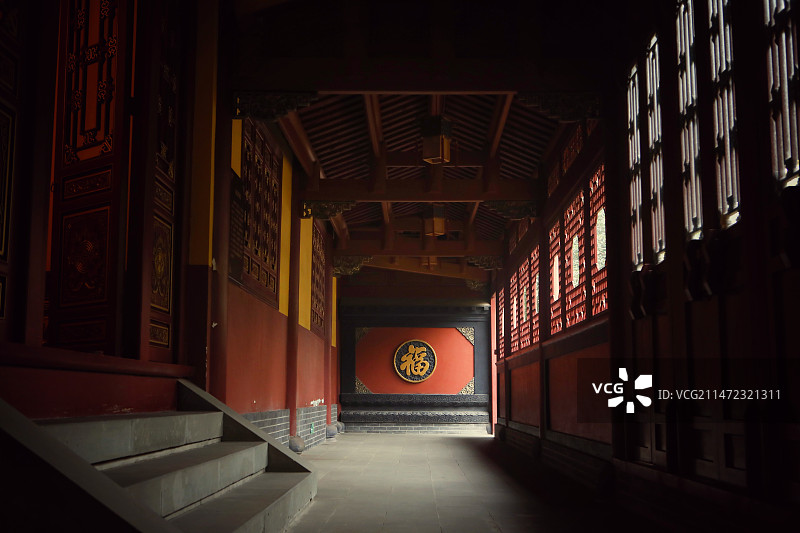 成都新津白云寺一角图片素材