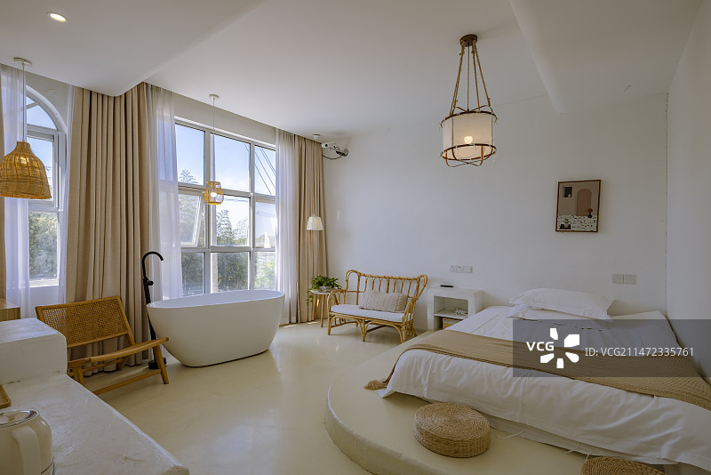 上海浦东民宿室内房间图片素材