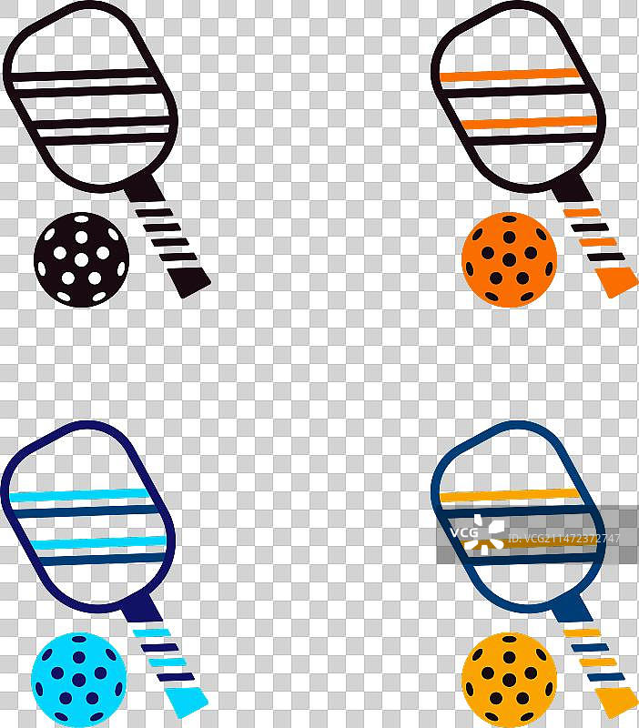 泡菜球拍与球图标图片素材