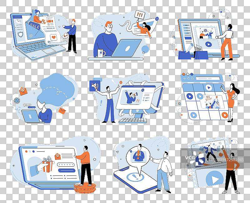 在线广告经济因素影响图片素材