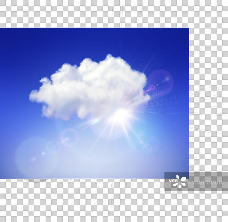 夏季日出背景与镜头光晕图片素材