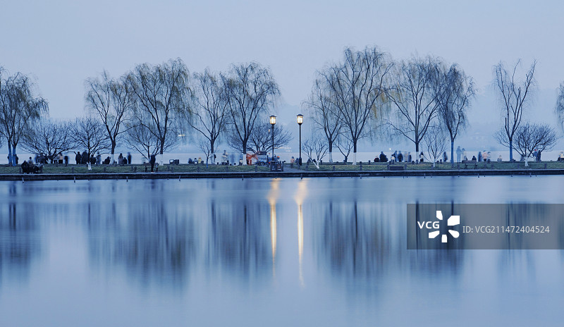 冬至白堤图片素材