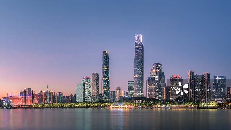 广东广州天河珠江新城夜景图片素材