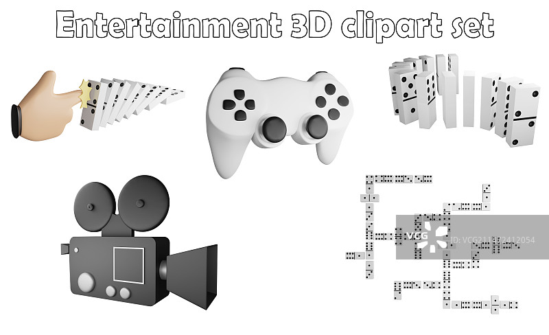 游戏电影剪贴画元素3D渲染图片素材