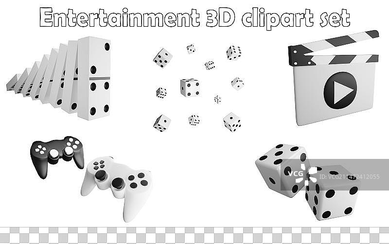 游戏电影剪贴画元素3D渲染图片素材