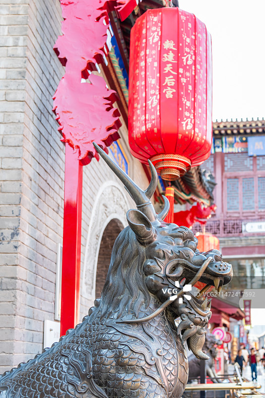 中国天津勅建天后宫古建筑图片素材