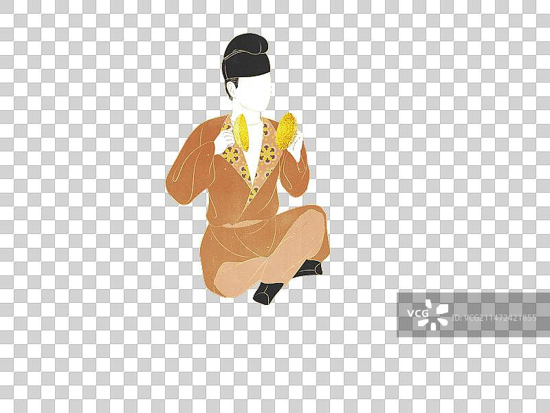 描金乐俑人像图片素材