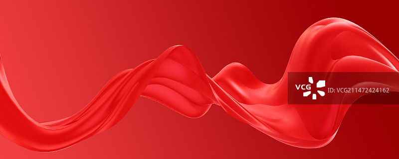 3d舞动的红色布幔渐变背景图片素材