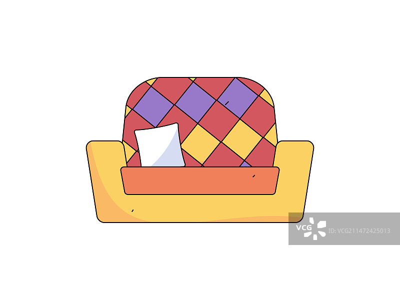 居家室内元素场景扁平矢量概念运营手绘插画图片素材