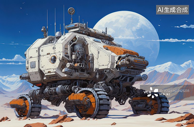 【AI数字艺术】雪山上的废弃飞机图片素材