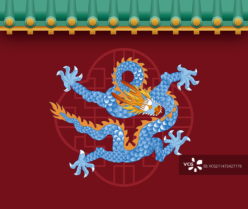 九龙壁中国龙图片素材