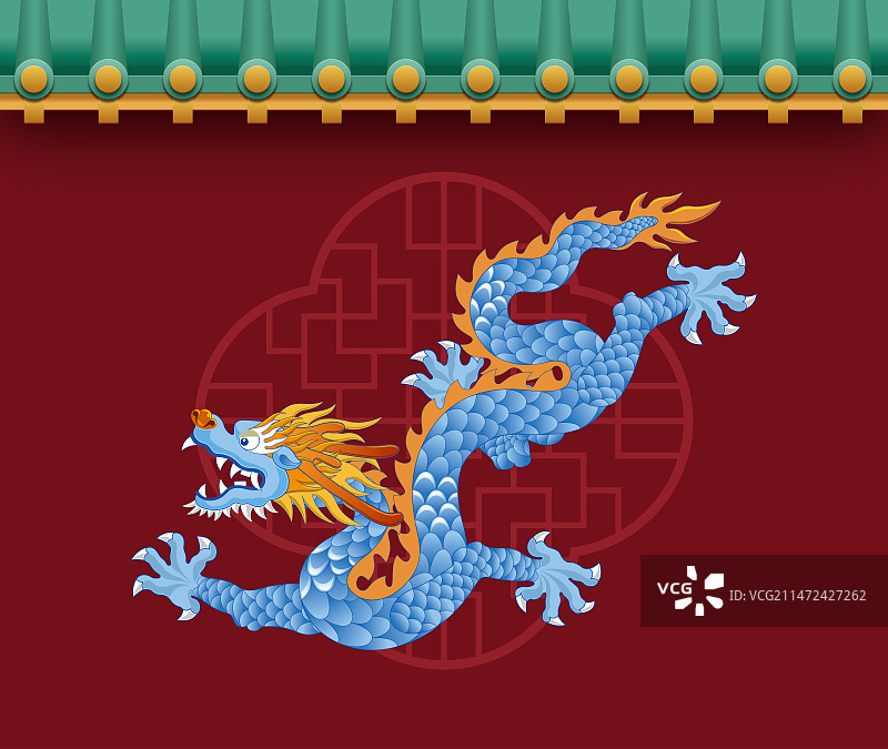 九龙壁中国龙图片素材