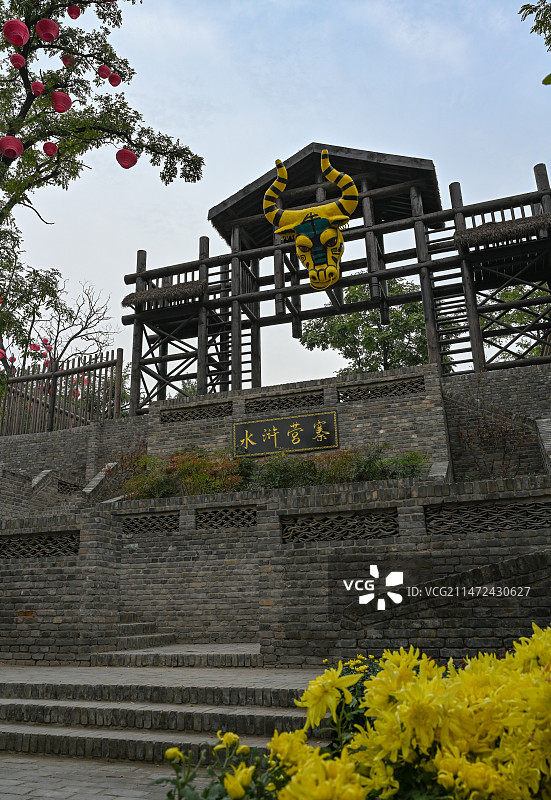 中国开封万岁山大宋武侠城景区建筑图片素材