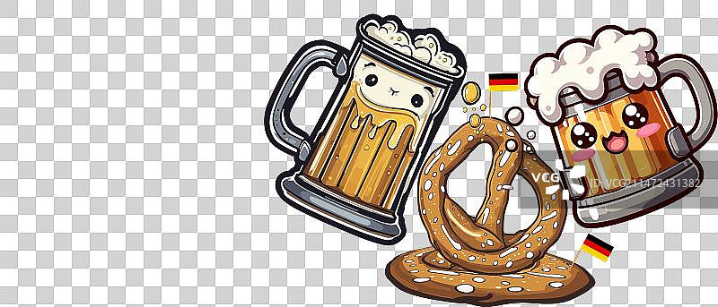 啤酒节节日留白背景图片素材