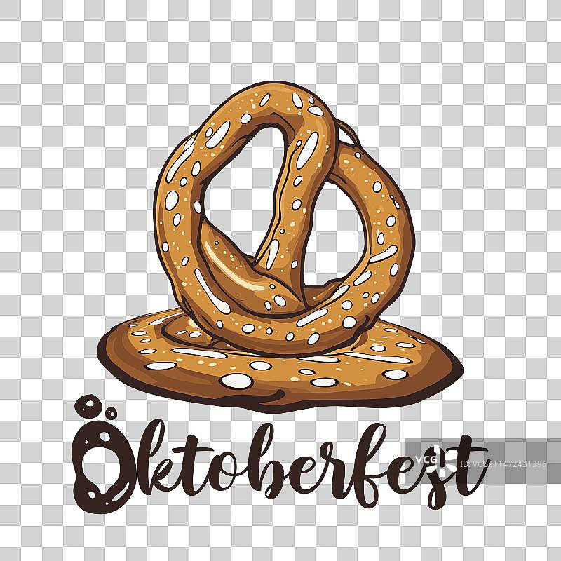 啤酒节背景（含椒盐卷饼）图片素材