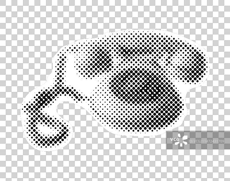 带有手机听筒点纹理的半色调电话图片素材