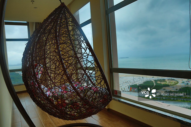 海景房荡秋千图片素材