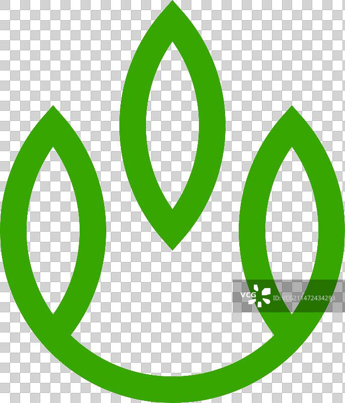 字母U自然生态绿色植物线条标志设计图片素材