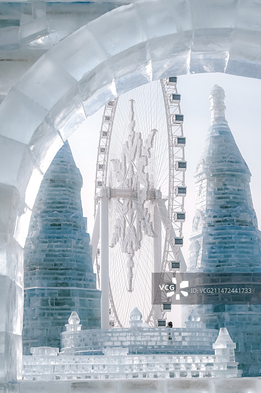 哈尔滨冰雪大世界冰雕图片素材