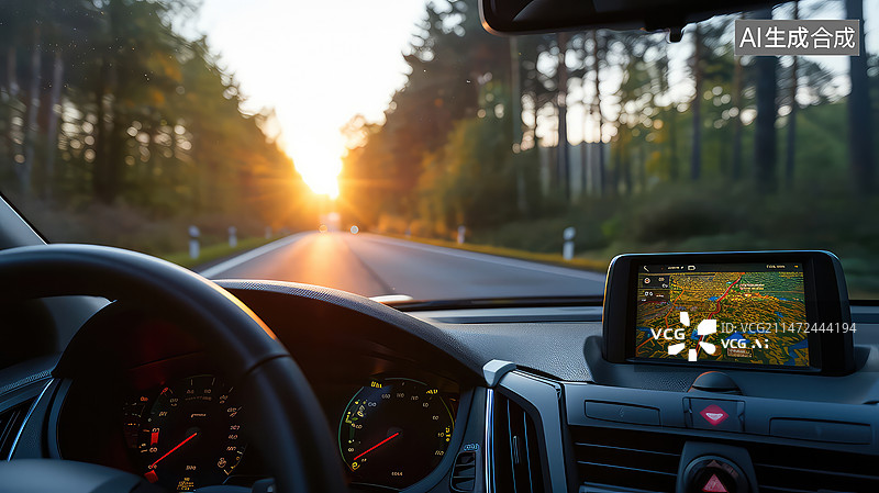 【AI数字艺术】智能驾驶概念设计插画图片素材