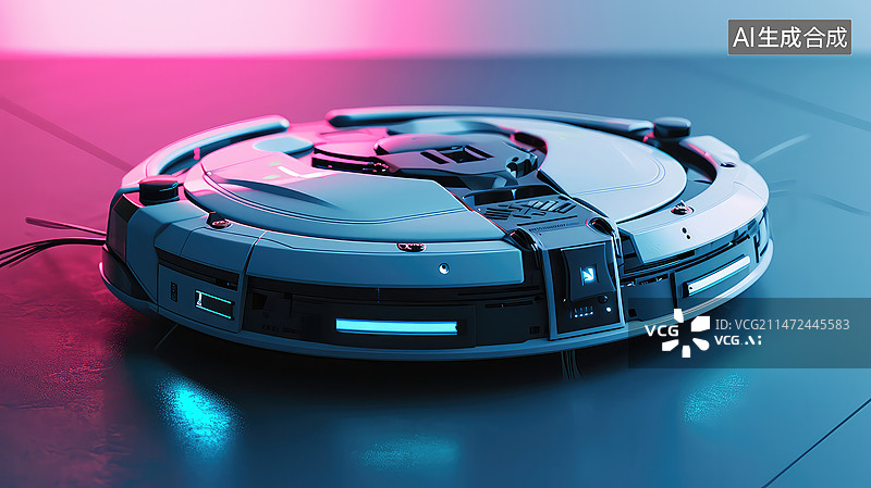 【AI数字艺术】智能家居扫地机器人图片素材