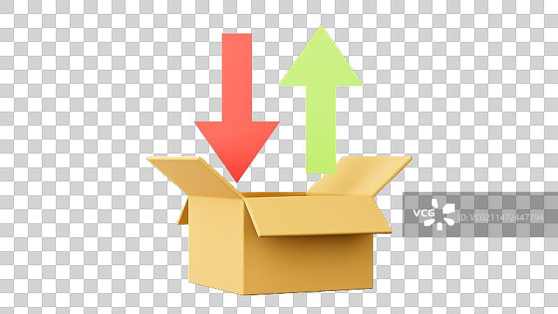 空白纸板盒和箭头 安全图标图片素材