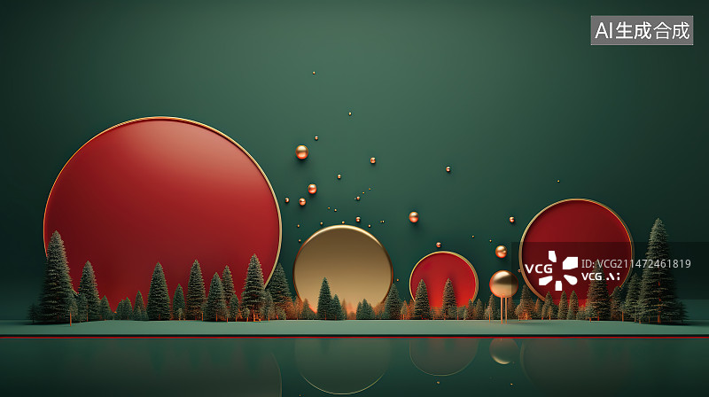 【AI数字艺术】圣诞主题创意图片。图片素材